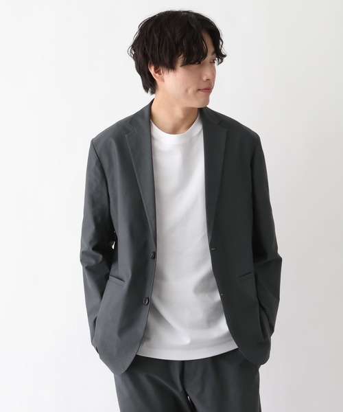 GLOBAL WORK（グローバルワーク）の「スマらくジャケット/メッシュ/ 636477（テーラードジャケット・メンズ・チャコールグレー/ネイビー・SMALL/MEDIUM/LARGE/X-LARGE）」の2枚目の写真