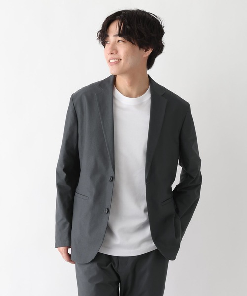 GLOBAL WORK（グローバルワーク）の「スマらくジャケット/メッシュ/ 636477（テーラードジャケット・メンズ・チャコールグレー/ネイビー・SMALL/MEDIUM/LARGE/X-LARGE）」の4枚目の写真