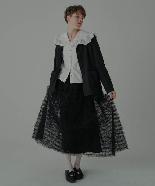 HONEY MI HONEY（ハニーミーハニー）の「lace frill sailor collar blouse（シャツ/ブラウス・レディース・ホワイト/グレー/ブラック・FREE）」の10枚目の写真