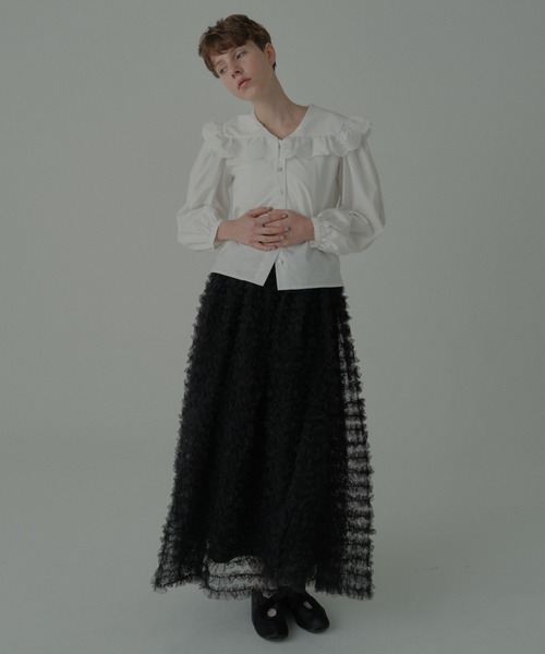 HONEY MI HONEY（ハニーミーハニー）の「lace frill sailor collar blouse（シャツ/ブラウス・レディース・ホワイト/グレー/ブラック・FREE）」の13枚目の写真