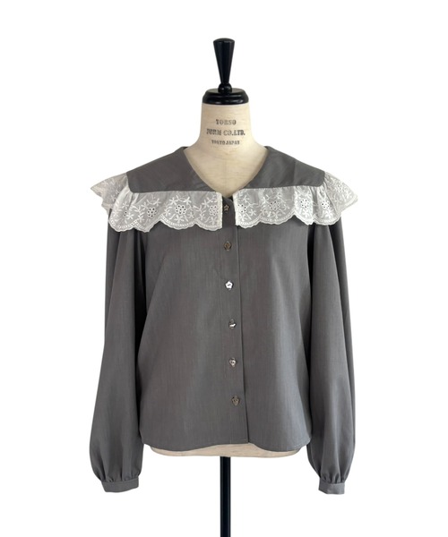 HONEY MI HONEY（ハニーミーハニー）の「lace frill sailor collar blouse（シャツ/ブラウス・レディース・ホワイト/グレー/ブラック・FREE）」の14枚目の写真