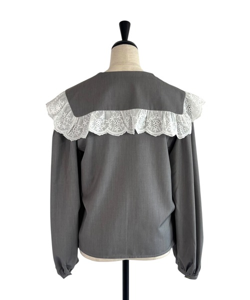 HONEY MI HONEY（ハニーミーハニー）の「lace frill sailor collar blouse（シャツ/ブラウス・レディース・ホワイト/グレー/ブラック・FREE）」の16枚目の写真