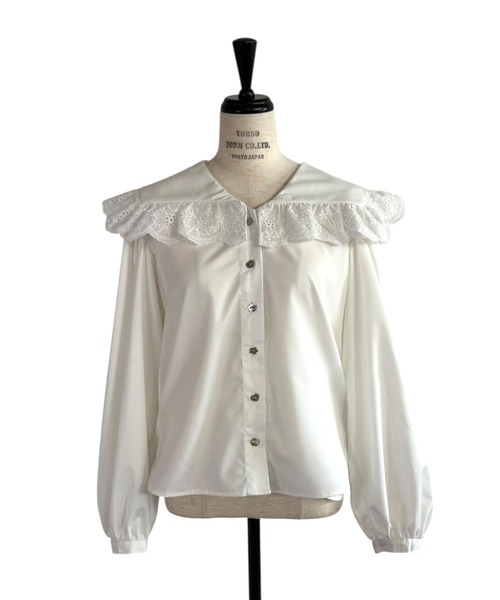 HONEY MI HONEY（ハニーミーハニー）の「lace frill sailor collar blouse（シャツ/ブラウス・レディース・ホワイト/グレー/ブラック・FREE）」の17枚目の写真