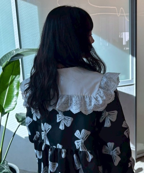 HONEY MI HONEY（ハニーミーハニー）の「lace frill sailor collar blouse（シャツ/ブラウス・レディース・ホワイト/グレー/ブラック・FREE）」の21枚目の写真