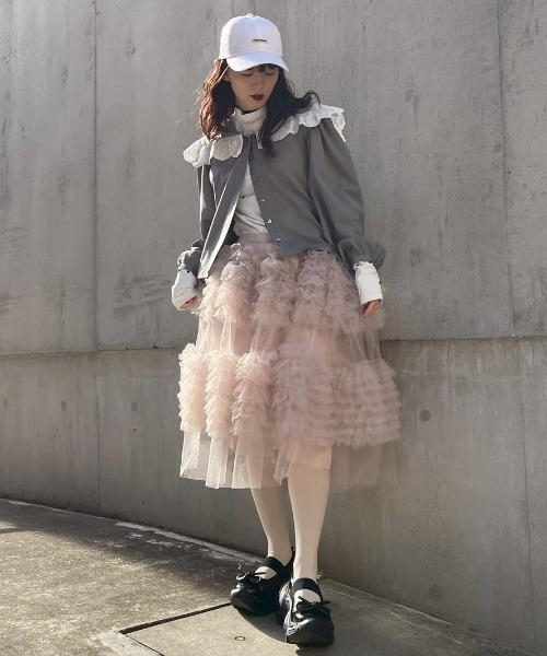 HONEY MI HONEY（ハニーミーハニー）の「lace frill sailor collar blouse（シャツ/ブラウス・レディース・ホワイト/グレー/ブラック・FREE）」の19枚目の写真