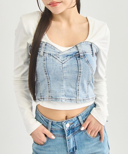 ANAP（アナップ）の「デニム ベア トップス（その他トップス・レディース・ブラック/ライトブルー/ブルー・FREE）」の21枚目の写真