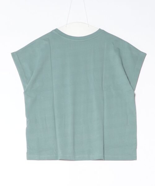 Honeys(ハニーズ)の「【UVカット】こだわり綿フレンチ袖T(Tシャツ/カットソー・レディース・ベージュ/スモーキーグリーン系/オフホワイト/ブラック/ネイビー/スミクロ/キャメル・M/LL/L/S)」の14枚目の写真