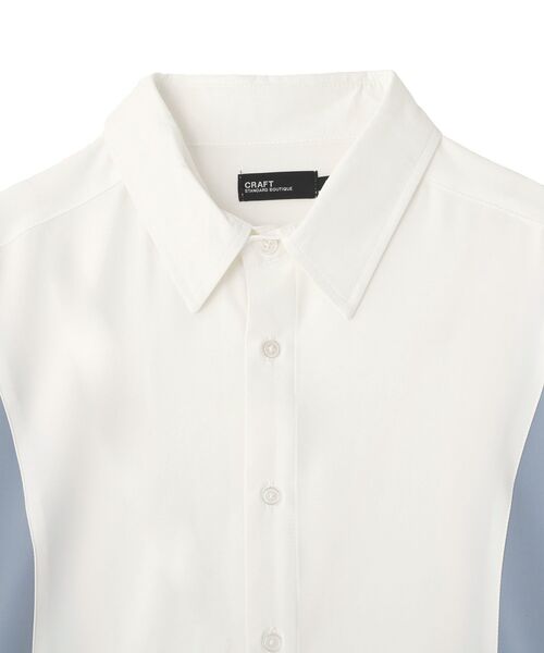 CRAFT STANDARD BOUTIQUE（クラフトスタンダードブティック）の「カラーブロックルーズシャツ（シャツ/ブラウス・メンズ・ブラック/ブルー/グレー・L/M）」の12枚目の写真