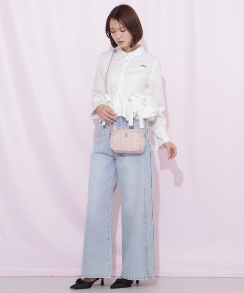 JILL by JILL STUART（ジルバイジルスチュアート）の「パイピングショルダーバッグ（ショルダーバッグ・レディース・ホワイト系その他/ピンク系その他/ブルー・FREE）」の14枚目の写真