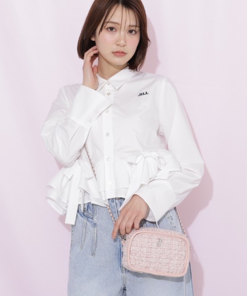 JILL by JILL STUART（ジルバイジルスチュアート）の「パイピングショルダーバッグ（ショルダーバッグ・レディース・ホワイト系その他/ピンク系その他/ブルー・FREE）」の11枚目の写真