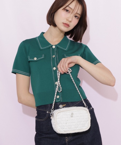 JILL by JILL STUART（ジルバイジルスチュアート）の「パイピングショルダーバッグ（ショルダーバッグ・レディース・ホワイト系その他/ピンク系その他/ブルー・FREE）」の17枚目の写真