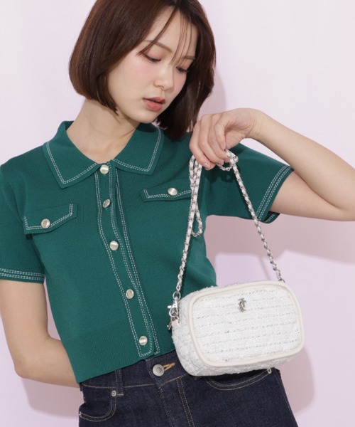 JILL by JILL STUART（ジルバイジルスチュアート）の「パイピングショルダーバッグ（ショルダーバッグ・レディース・ホワイト系その他/ピンク系その他/ブルー・FREE）」の15枚目の写真
