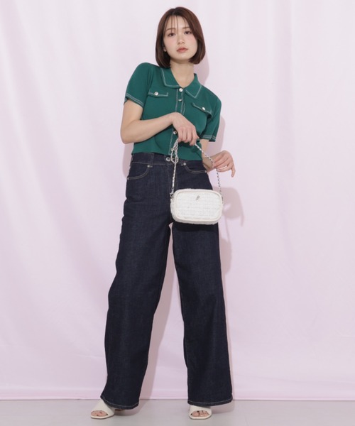 JILL by JILL STUART（ジルバイジルスチュアート）の「パイピングショルダーバッグ（ショルダーバッグ・レディース・ホワイト系その他/ピンク系その他/ブルー・FREE）」の19枚目の写真