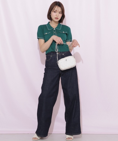 JILL by JILL STUART（ジルバイジルスチュアート）の「パイピングショルダーバッグ（ショルダーバッグ・レディース・ホワイト系その他/ピンク系その他/ブルー・FREE）」の18枚目の写真