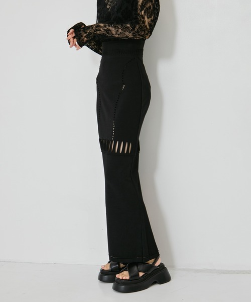 FETICO/フェティコ】《STUDIOUS別注》MESH KNIT MAXI SKIRT/メッシュ