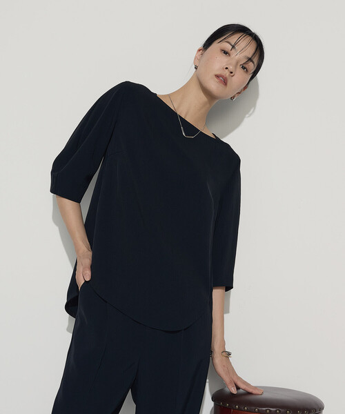 COMME CA（コムサ）の「〔 Sサイズ 〕 トリアセビンテージツイル プルオーバー（Tシャツ/カットソー・レディース・ブラック・5号）」の9枚目の写真