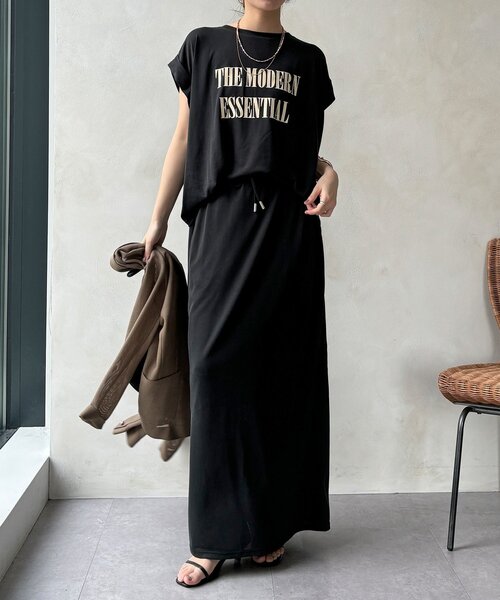 DouDou(ドゥドゥ)の「【セットアップ可能】ソフトIラインスカート(スカート・レディース・ライトグレー/モカ/ブラック・FREE)」の5枚目の写真