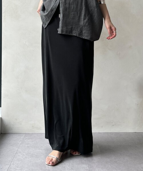 DouDou(ドゥドゥ)の「【セットアップ可能】ソフトIラインスカート(スカート・レディース・ライトグレー/モカ/ブラック・FREE)」の13枚目の写真