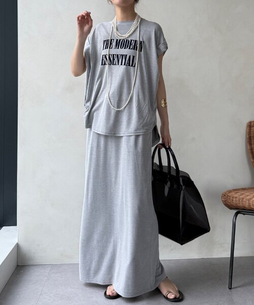 DouDou(ドゥドゥ)の「【セットアップ可能】ソフトIラインスカート(スカート・レディース・ライトグレー/モカ/ブラック・FREE)」の17枚目の写真