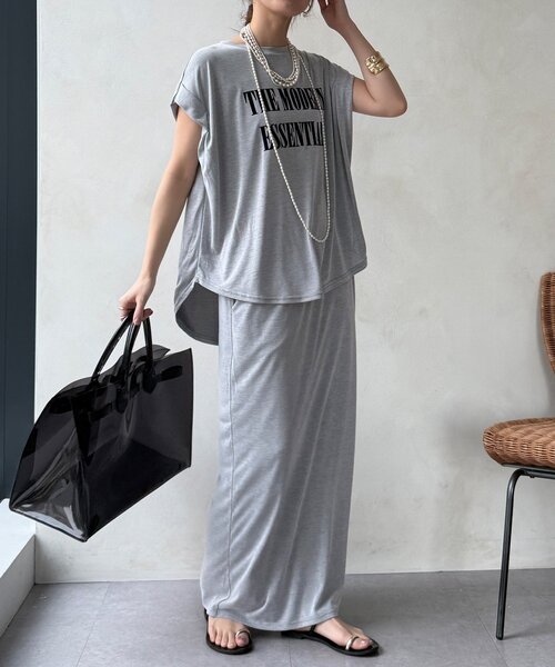 DouDou(ドゥドゥ)の「【セットアップ可能】ソフトIラインスカート(スカート・レディース・ライトグレー/モカ/ブラック・FREE)」の18枚目の写真