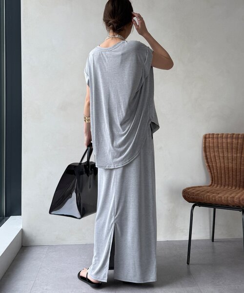 DouDou(ドゥドゥ)の「【セットアップ可能】ソフトIラインスカート(スカート・レディース・ライトグレー/モカ/ブラック・FREE)」の19枚目の写真