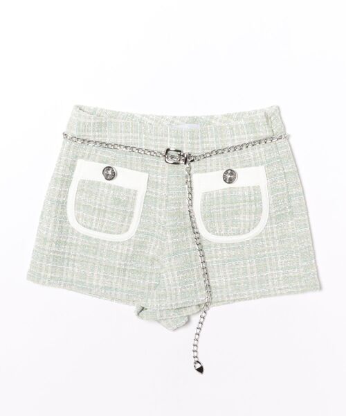 DURAS(デュラス)の「ベルトポーチ+ツイードショートパンツ(その他パンツ・レディース・ピンク/ライム/ブラック/ブルー・ONE SIZE)」の22枚目の写真