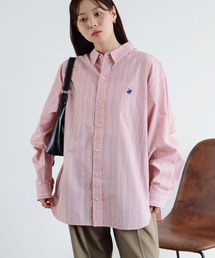 BEVERLY HILLS POLO CLUB | 【Bevery Hills Polo Club/ビバリーヒルズポロクラブ】ワンポイント刺繍 長袖シャツ(S:クロップド丈 / M:ミドル丈)(シャツ/ブラウス)