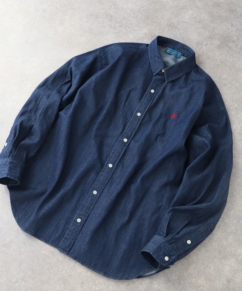 BEVERLY HILLS POLO CLUB(ビバリーヒルズポロクラブ)の「【Bevery Hills Polo Club/ビバリーヒルズポロクラブ】ワンポイント刺繍 長袖シャツ(S:クロップド丈 / M:ミドル丈)(シャツ/ブラウス・レディース・ブルー系その他/イエロー系その他/ブルー系その他2/ライトブルー/インディゴブルー/ホワイト/オレンジ系その他・M/S)」の20枚目の写真