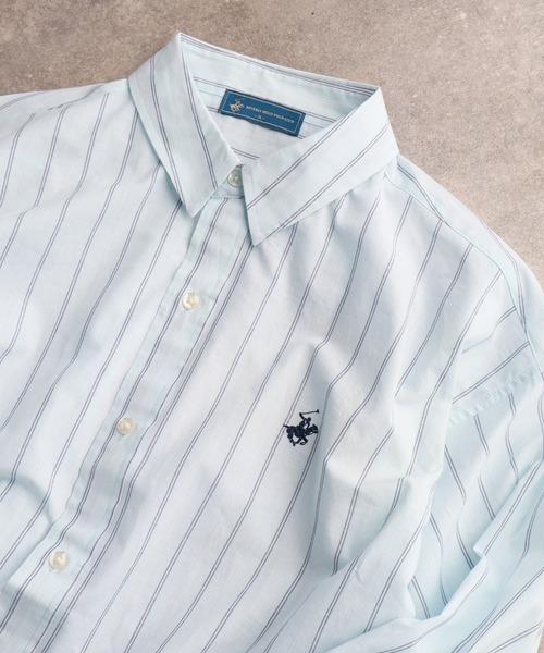 BEVERLY HILLS POLO CLUB(ビバリーヒルズポロクラブ)の「【Bevery Hills Polo Club/ビバリーヒルズポロクラブ】ワンポイント刺繍 長袖シャツ(S:クロップド丈 / M:ミドル丈)(シャツ/ブラウス・レディース・ブルー系その他/イエロー系その他/ブルー系その他2/ライトブルー/インディゴブルー/ホワイト/オレンジ系その他・M/S)」の8枚目の写真