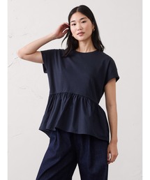 BANANA REPUBLIC FACTORY STORE（バナナリパブリック ファクトリーストア）の「BANANA REPUBLIC FACTORY STORE　　日本限定 ミックスメディア ペプラムトップス（Tシャツ/カットソー）」