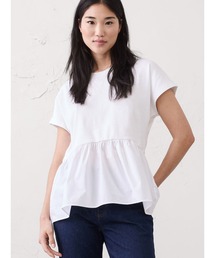 BANANA REPUBLIC FACTORY STORE（バナナリパブリック ファクトリーストア）の「BANANA REPUBLIC FACTORY STORE　　日本限定 ミックスメディア ペプラムトップス（Tシャツ/カットソー）」