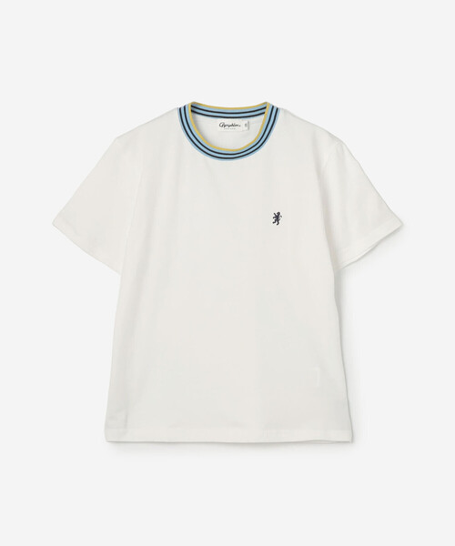GYMPHLEX（ジムフレックス）の「Gymphlex | キッズ クルーネック ラインTシャツ（Tシャツ/カットソー・キッズ・ブラウン系その他/ブルー系その他5/ホワイト系その他・125/135/115/105）」の2枚目の写真