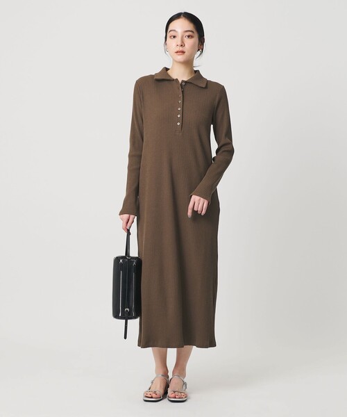 BEAUTY&YOUTH UNITED ARROWS(ビューティーアンドユースユナイテッドアローズ)の「【WEB限定】ポロカラー リブワンピース(ワンピース・レディース・ブラック/ブラウン系/モカ・FREE)」の22枚目の写真