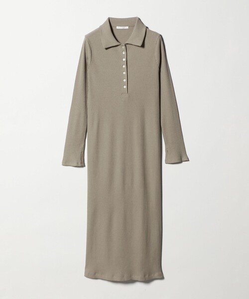 BEAUTY&YOUTH UNITED ARROWS(ビューティーアンドユースユナイテッドアローズ)の「【WEB限定】ポロカラー リブワンピース(ワンピース・レディース・ブラック/ブラウン系/モカ・FREE)」の6枚目の写真
