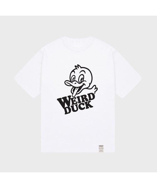GRAVER（グレーバー）の「[ユニセックス] WEIRD DUCK 半袖Tシャツ_2カラー（Tシャツ/カットソー・レディース・ブラック/ホワイト・SMALL/LARGE/MEDIUM/X-LARGE）」の2枚目の写真
