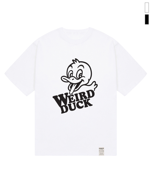 GRAVER（グレーバー）の「[ユニセックス] WEIRD DUCK 半袖Tシャツ_2カラー（Tシャツ/カットソー・レディース・ブラック/ホワイト・SMALL/LARGE/MEDIUM/X-LARGE）」の3枚目の写真