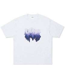 NOMANUAL（NOMANUAL）の「MELTING LOGO T-SHIRT - WHITE（Tシャツ/カットソー）」