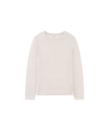 SITP5253 シルキー ルーズフィットTシャツ_Light beige