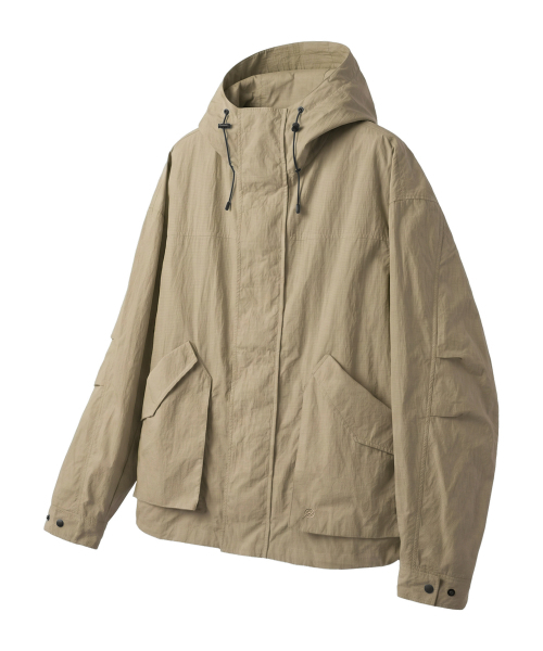 KALAPATTHAR(カラパタール)の「NYLON RIPSTOP LIGHT WEIGHT SHELL SHORT-JACKET - BEIGE(ナイロンジャケット・メンズ・その他・SMALL/MEDIUM/LARGE)」の4枚目の写真