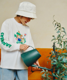 [スロコースターコラボ] ガードナーズリップカフス長袖Tシャツ [ホワイト]