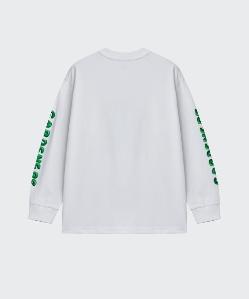 MUSINSA STANDARD KIDS（ムシンサスタンダードキッズ）の「[スロコースターコラボ] ガードナーズリップカフス長袖Tシャツ [ホワイト]（Tシャツ/カットソー・レディース・その他・120/130/140/150/160）」の4枚目の写真