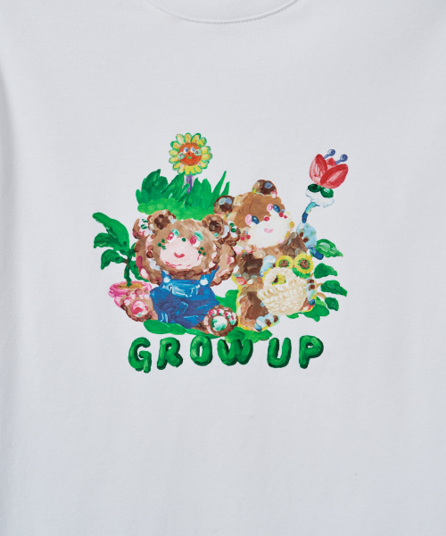 MUSINSA STANDARD KIDS（ムシンサスタンダードキッズ）の「[スロコースターコラボ] ガードナーズリップカフス長袖Tシャツ [ホワイト]（Tシャツ/カットソー・レディース・その他・120/130/140/150/160）」の7枚目の写真