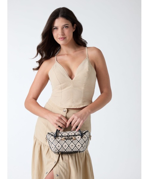 Guess(ゲス)の「SOPHIA Mini Satchel ショルダーバッグ(ショルダーバッグ・レディース・ブラック/イエロー・ONE SIZE)」の21枚目の写真