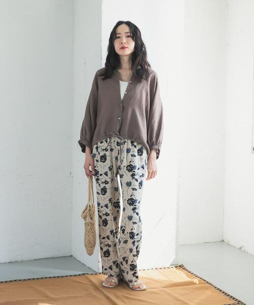 URBAN RESEARCH DOORS(アーバンリサーチドアーズ)の「リネンドロストドルマンブラウス(シャツ/ブラウス・レディース・チェック/モカ/ミント/ブラック・FREE)」の19枚目の写真