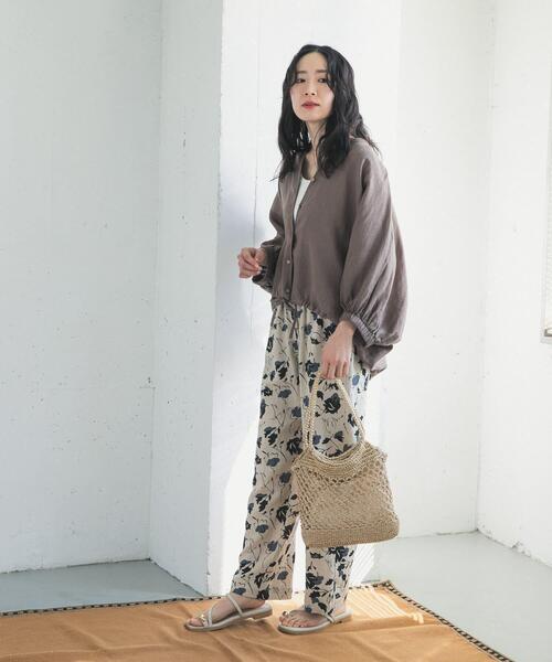 URBAN RESEARCH DOORS(アーバンリサーチドアーズ)の「リネンドロストドルマンブラウス(シャツ/ブラウス・レディース・チェック/モカ/ミント/ブラック・FREE)」の20枚目の写真