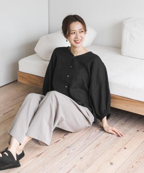 URBAN RESEARCH DOORS（アーバンリサーチドアーズ）の「リネンドロストドルマンブラウス（シャツ/ブラウス・レディース・チェック/モカ/ミント/ブラック・FREE）」の15枚目の写真