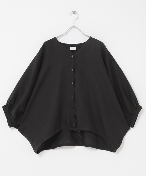 URBAN RESEARCH DOORS(アーバンリサーチドアーズ)の「リネンドロストドルマンブラウス(シャツ/ブラウス・レディース・チェック/モカ/ミント/ブラック・FREE)」の12枚目の写真