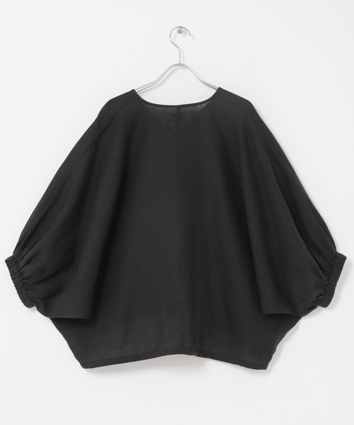 URBAN RESEARCH DOORS(アーバンリサーチドアーズ)の「リネンドロストドルマンブラウス(シャツ/ブラウス・レディース・チェック/モカ/ミント/ブラック・FREE)」の15枚目の写真