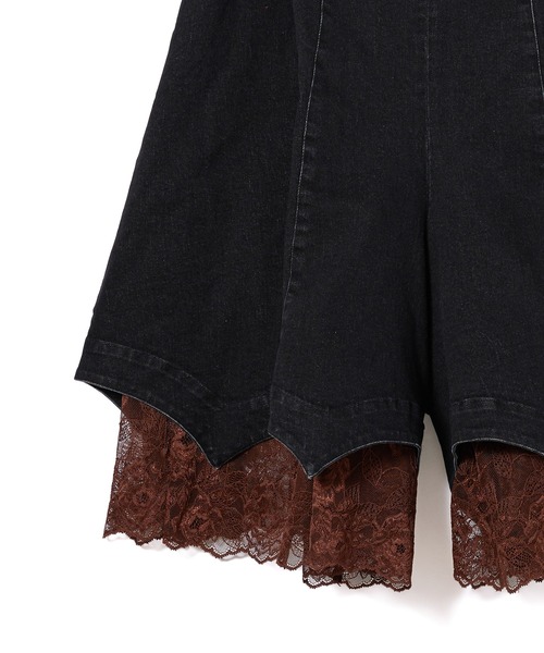 NON TOKYO(ノントーキョー)の「BATWING HEM DENIM & LACE SHORTS(デニムパンツ・レディース・ブルー/ブラック・FREE)」の8枚目の写真