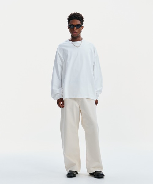 COOTIE PRODUCTIONS(クーティープロダクションズ)の「Spanish Pima Boxy L/S Tee(Tシャツ/カットソー・メンズ・ブラック/ホワイト・LARGE/MEDIUM/SMALL/X-LARGE)」の5枚目の写真